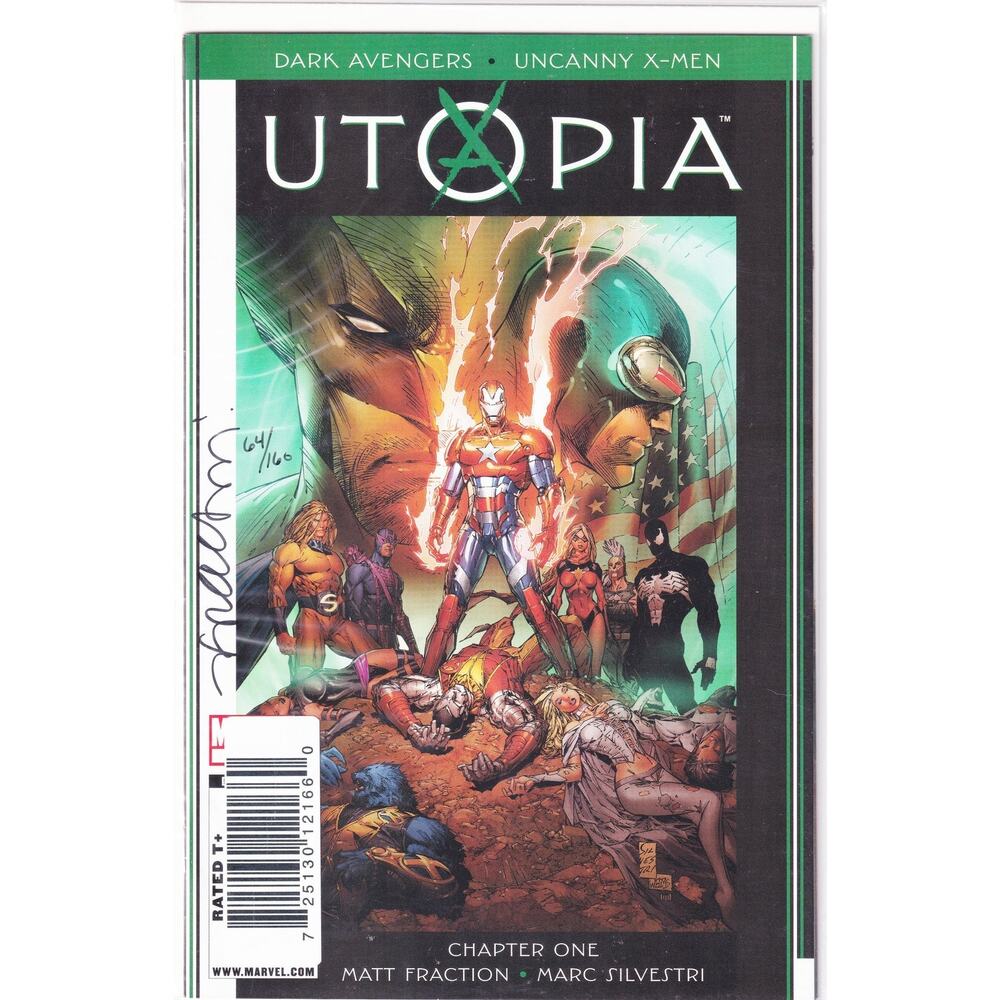 Dark Avengers Uncanny X-Men Utopia #1 Matt Fraction Signed Cover Marvel